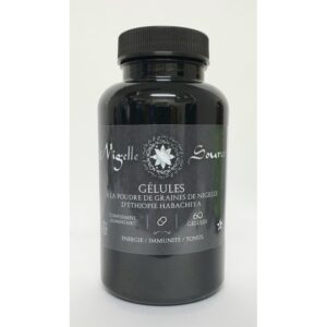 60 Gélules Végétales à la Graine de Nigelle - Habachiya – Vitalité, Défenses Immunitaires et Tonus – Nigelle Source