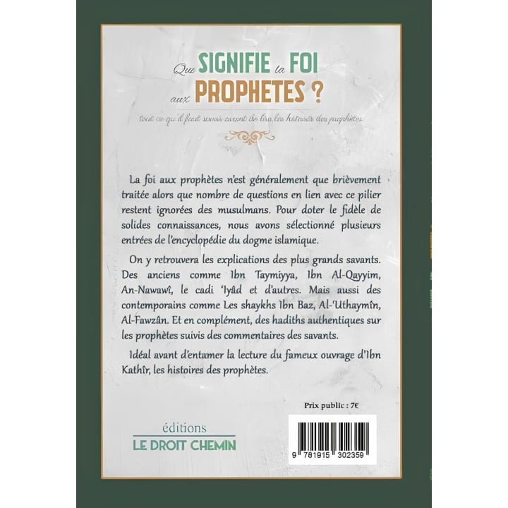 Que signifie la foi aux Prophètes ? Édition le droit chemin – Image 2
